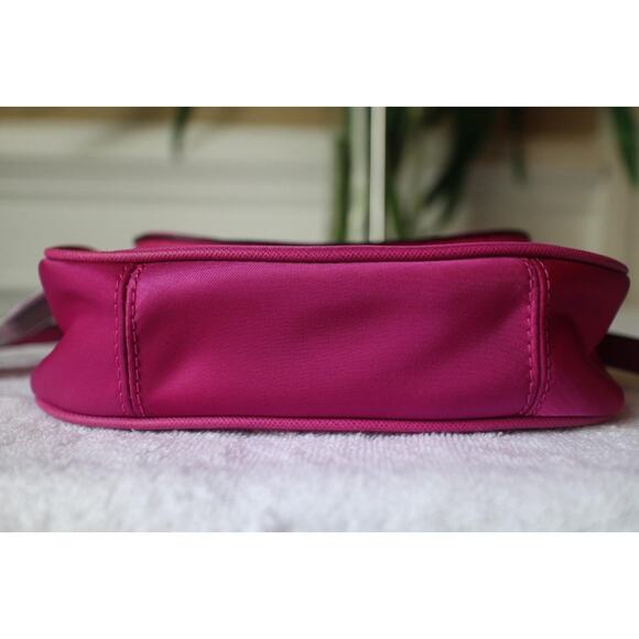 nwt Michael Kors fuschia nylon Bedford Flap Crossbody Bag (pu120 - Picture 7 of 10